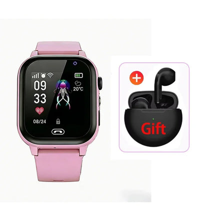 Lenovo 2027 Kids 5G Smart Watch GPS SOS Video Call HD Camera Waterproof SIM Card Support Earphone Child Watch for Boys & Girls