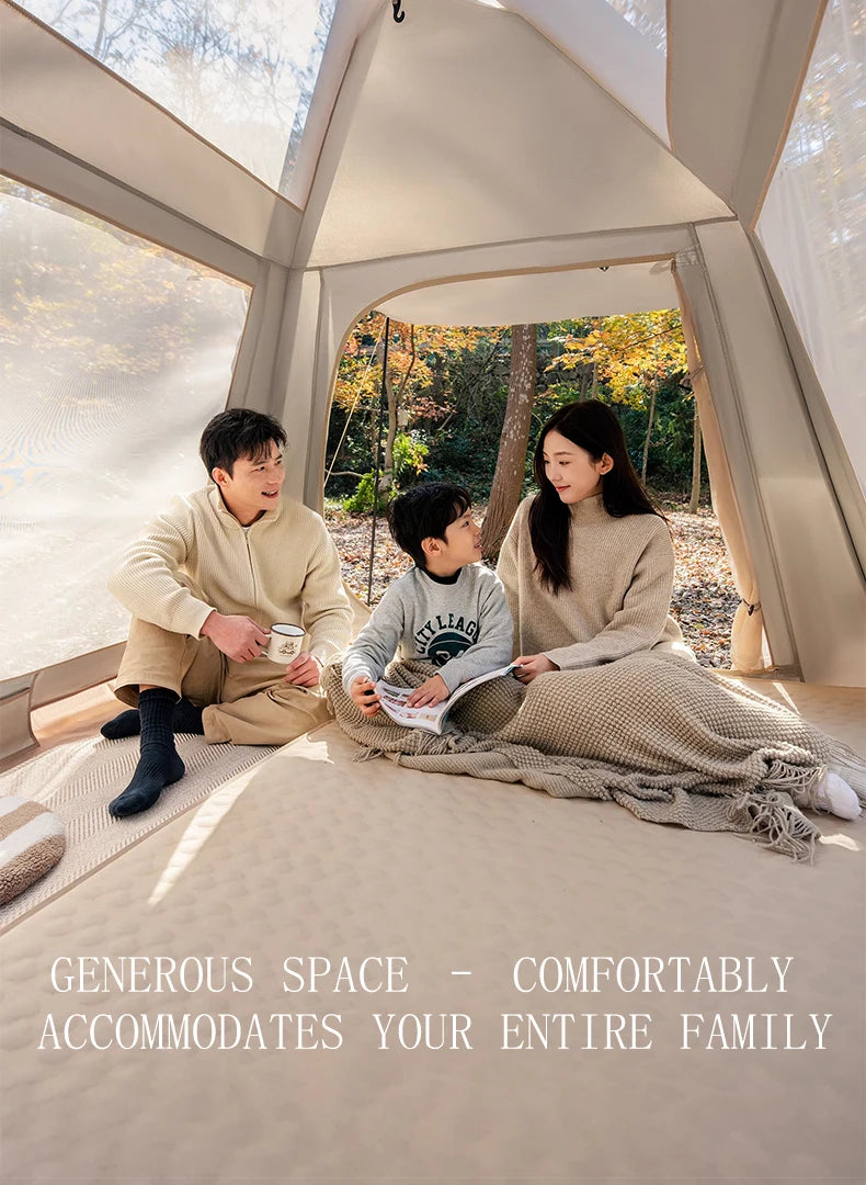 Portable Inflatable Tent Foldable Outdoor Camping Overnight Gear Thickened Waterproof for Hiking And Backyard Picnics