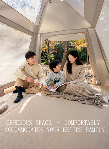 Portable Inflatable Tent Foldable Outdoor Camping Overnight Gear Thickened Waterproof for Hiking And Backyard Picnics