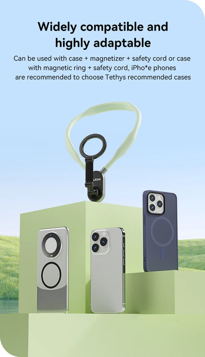 TELESIN Silicone Magnetic Quick Release Neck Mount Hold for Iphone 15 14 13 12 11 SAMSUNG HUAWEI XIAOMI Smart Phone Accessories