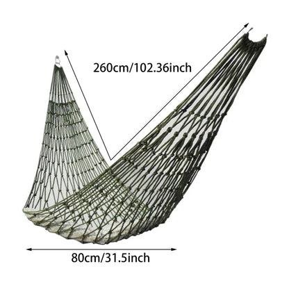 Outdoor Equipment Thick Mesh Camping Hammock Nylon Rope Single Person Mesh Hammock Outdoor Camping Equipment Accessories