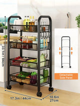 Five-Tier Rolling Storage Cart — view 9