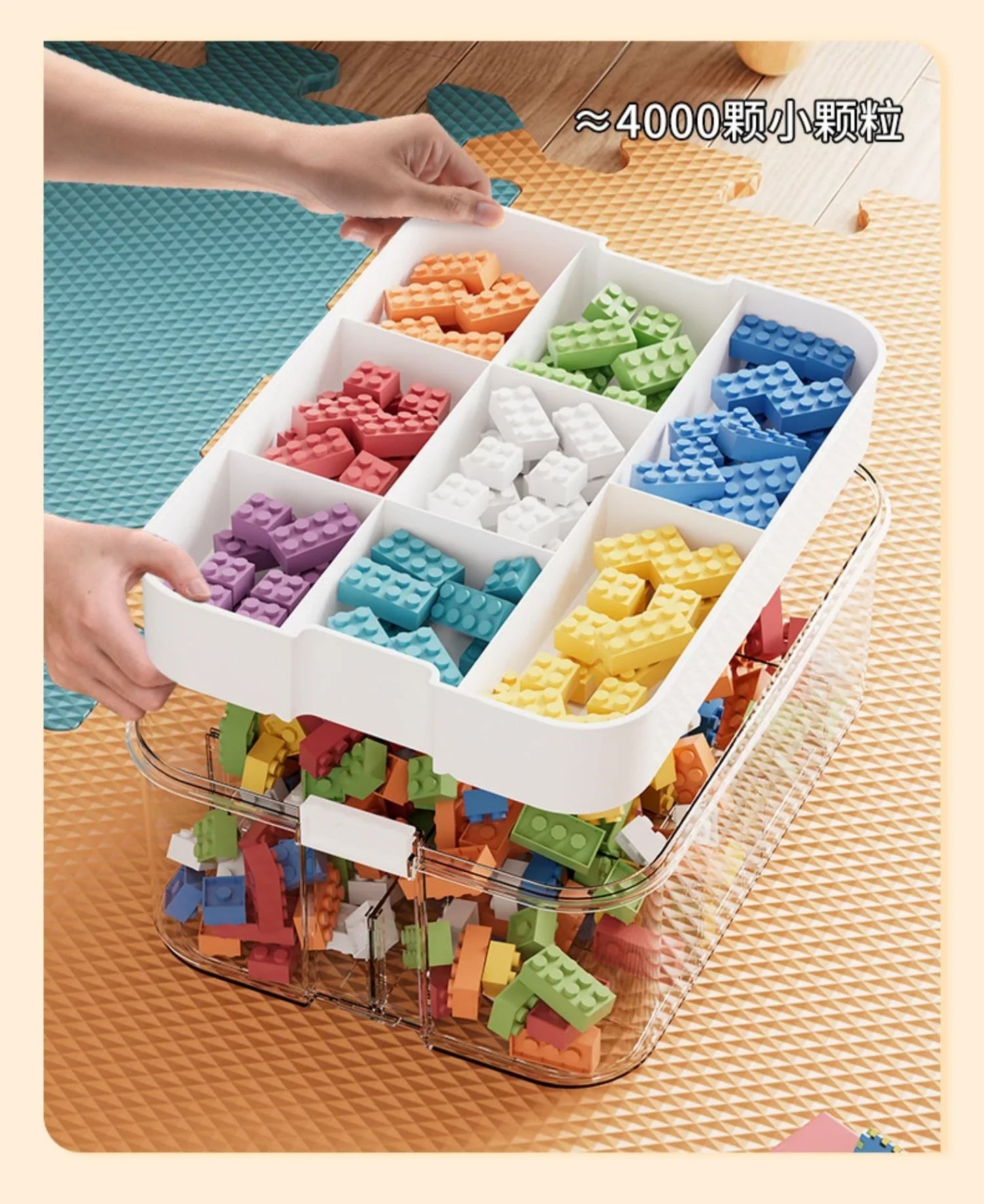 Plastic Storage Box For Lego Children Jigsaw Puzzle Building Block Container Classification Part Sort Box Kidroom Toy Organizer