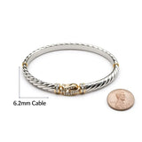 Twisted Cable Hook-Clasp Bangle — view 3