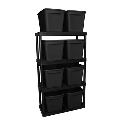 4 Shelf Fixed Height Ventilated Medium Duty Storage Unit 14 x 32 x 54.5" Organizer System for Home, Garage, Basement, &, Custom