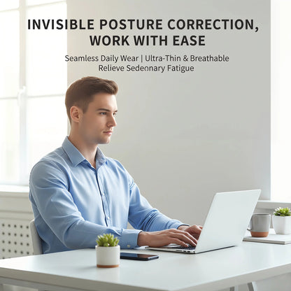 VBOSi Invisible Posture Corrector Adjustable Back Brace Breathable Shoulder Support Belt for Men Women Anti‑Hunchback Spine Pos