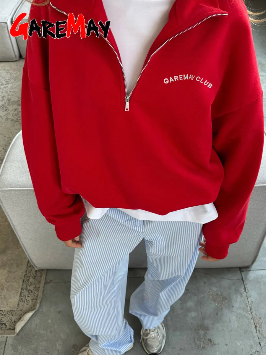Oversized Zip-Up Sweatshirt