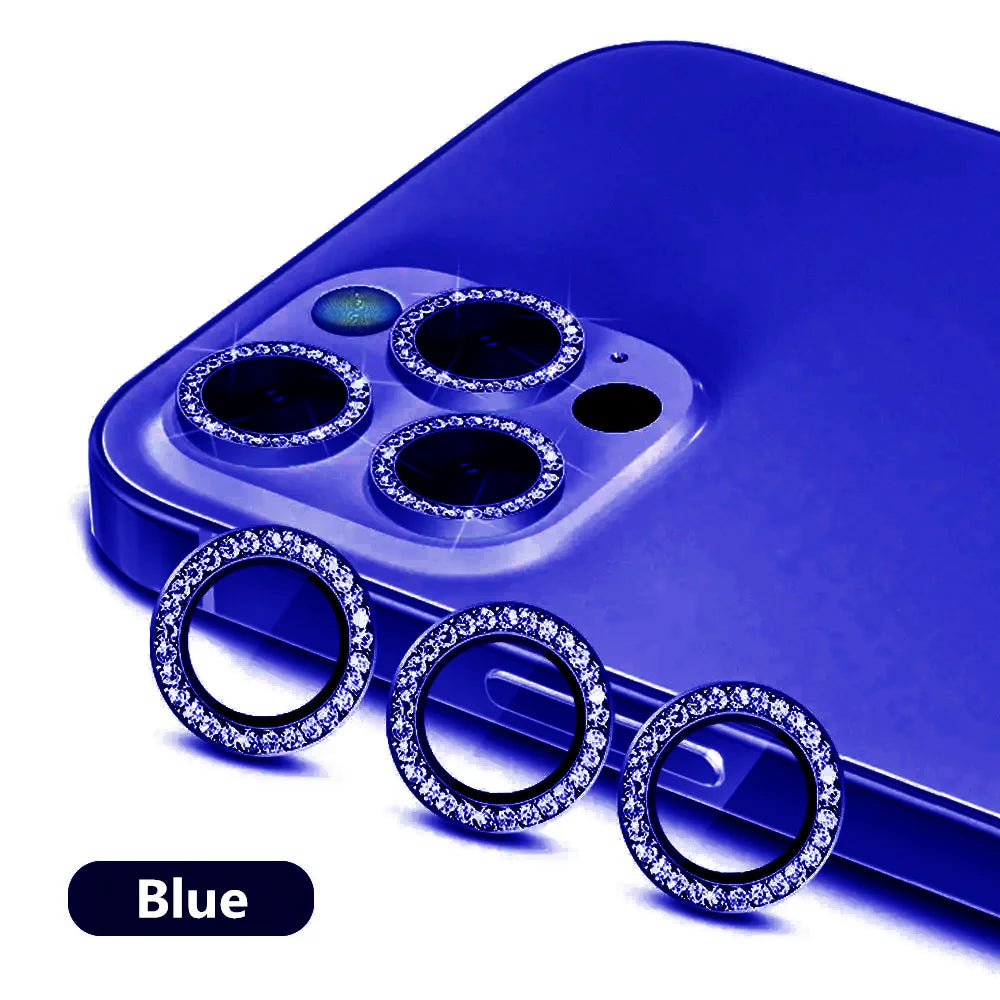 9D Diamond Lens Protector For iPhone 17 Pro Max Air Camera Tempered Glass Compatible with iPhone 14 15 16 Pro Max Ring Cover Cas