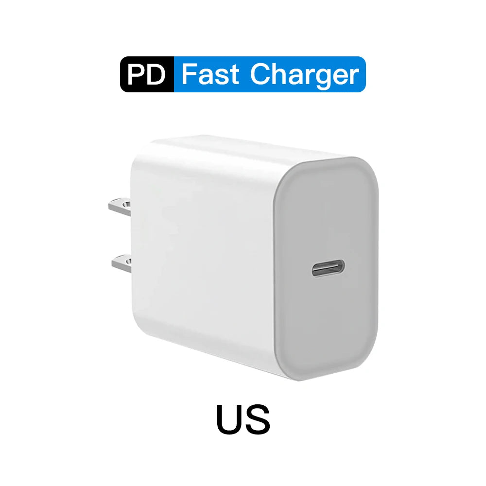 30W PD Fast Charger For iPhone 12 13 14 15 16 17 Pro Max Plus USB C To Lightning Quick Charging Cable Type C To C Power Adapter