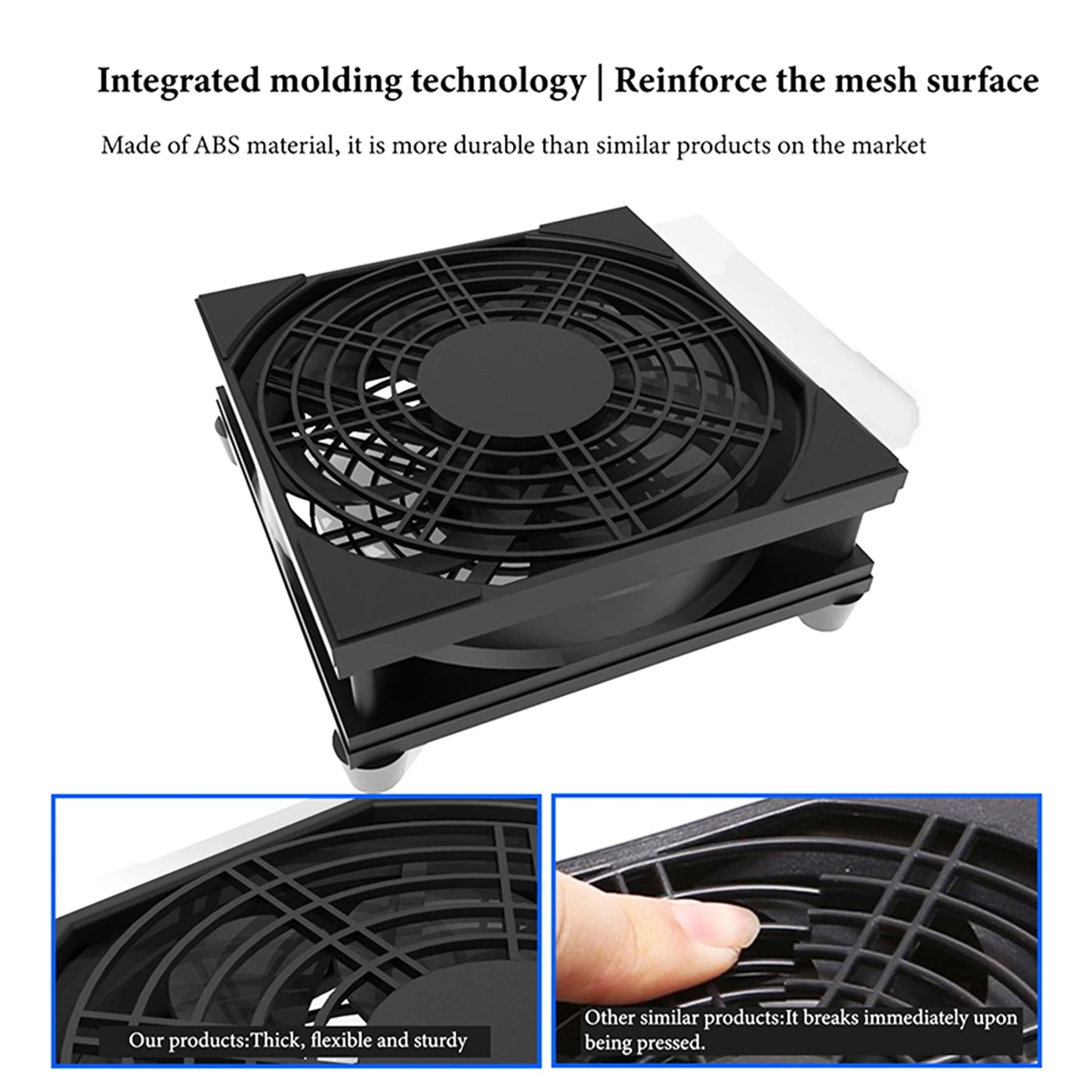 Home Router Cooling Fan For Ipad USB-Powered Silent Computer Fan 3-Speed Adjustable Silent  Fan Cooling with Controller
