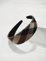 Wide Solid & Plaid Headband — view 5