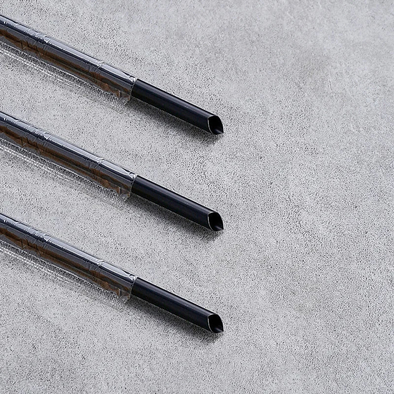 50PCS Black Reusable Straws Set, Heavy Duty for Thick Smoothies, Home/Kitchen/Bar Tool