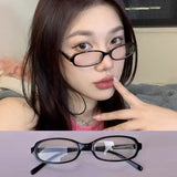 Y2K Small Oval-Square Fashion Glasses — view 8