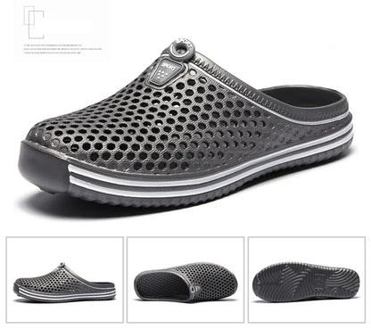 Comfortable Men Pool Sandals Summer Outdoor Beach Shoes Men Slip on Garden Clogs Casual Water Shower Slippers Unisex