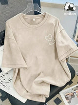 Distressed Double-Heart Graphic T-Shirt