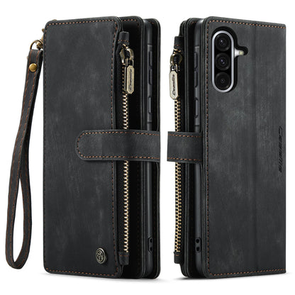 Leather Zipper Wallet Case For Samsung Galaxy A14 A15 A16 A17 A24 A25 A33 A34 A35 A36 A53 A54 A55 A56 A71 A72 4G 5G Phone Cover