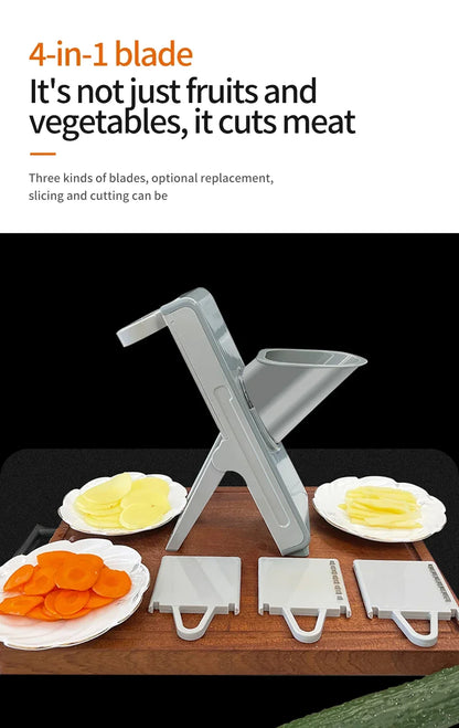Slicer Safe Mandoline Vegetable Cutter Veggie Dicer Slicer for Julienne French Fry and Potato Get Storage Box with Lid