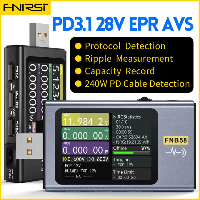 FNIRSI FNB58 USB Power Tester — product image
