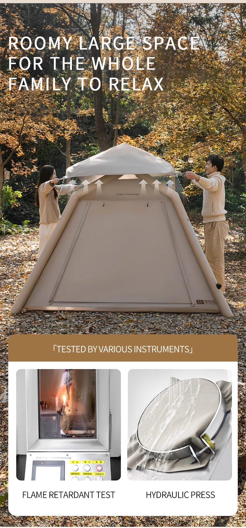 Portable Inflatable Tent Foldable Outdoor Camping Overnight Gear Thickened Waterproof for Hiking And Backyard Picnics