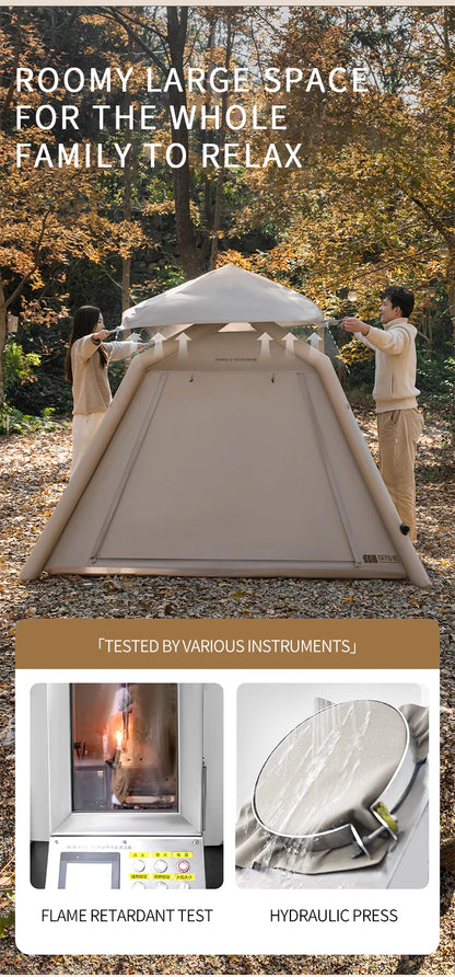 Portable Inflatable Tent Foldable Outdoor Camping Overnight Gear Thickened Waterproof for Hiking And Backyard Picnics