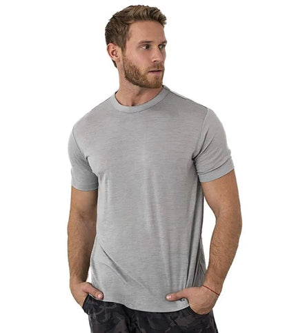 100% Superfine Merino Wool T Shirt Mens Base Layer Shirt Merino Wool Wicking Breathable Quick Dry Anti-Odor +Merino Wool Socks