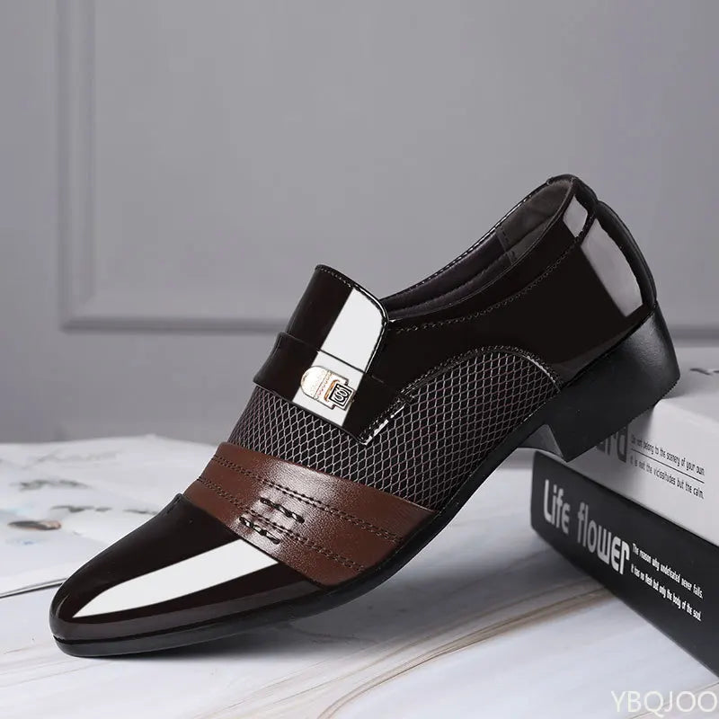 New men's casual shoes business formal wear plus size versatile for weddings simple  comfortable retro artistic men's shoes