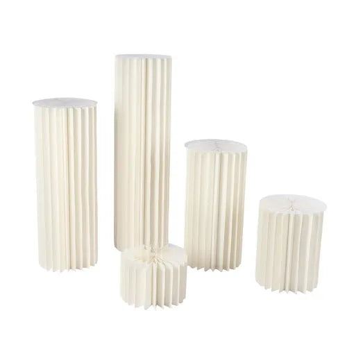 Wedding Centerpieces Cardboard Vases 5 Set of Flower Vase Flowers Stand for Party Tables Decorations Cardboard Column Vases