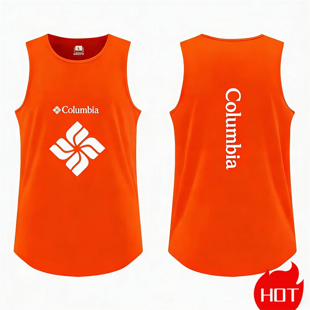 Outdoor sports round neck basketbal jerseys Breathable running vests Summer men's t-shirts and tank tops quick-dry mesh tops man