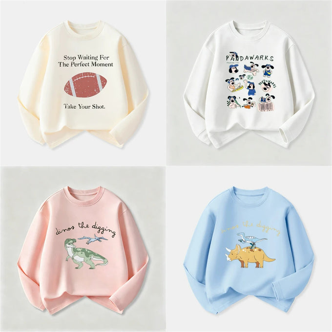 Kids' Cartoon Crewneck Top — product image