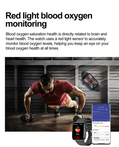 2025 New Women Men AI Smart Diagnosis Watch HRV+PPG Blood Pressure Heart Rate Health Monitor IP68 NFC Fashion Sports Smartwatchs