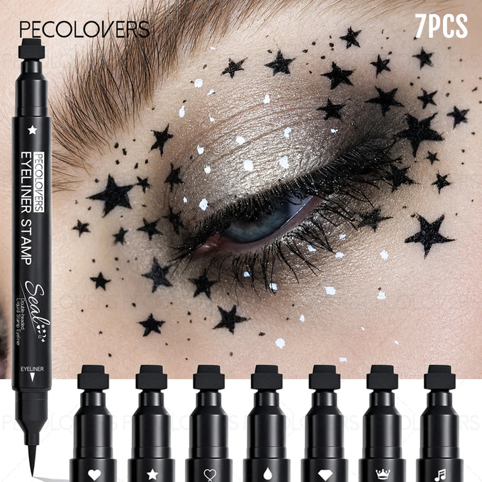 Decorative Black Stamp Eyeliner Pen — 7 Pieces — product image