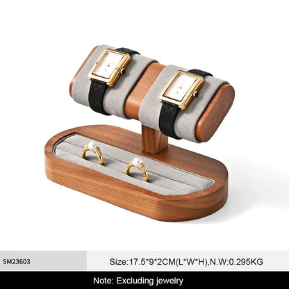 MISHITU T-shaped Watch Stand Wooden Jewelry Watch Display Stand Watch Storage Holder Bracelet Jewelry Display Watch Storage Rack