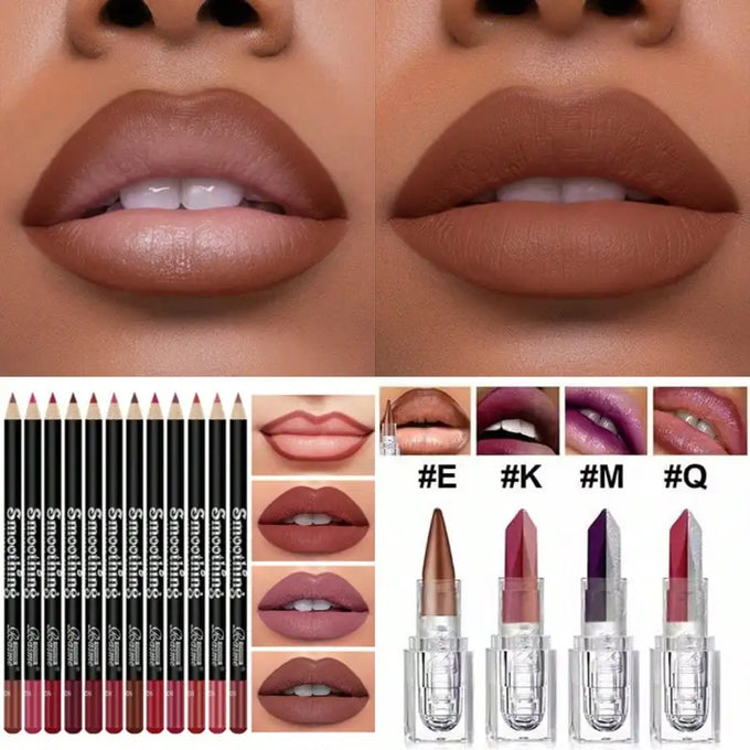 Matte Lip Liner Pencil Set — 12 Pieces — product image