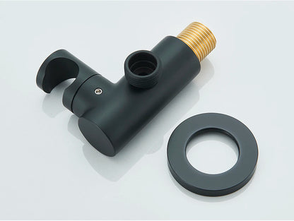 Brushed Gold Handheld Shower Bathroom Shower Faucet Hot & Cold Water Tap Brass Shower Holder 1.5M Hose Brass Shower Valve