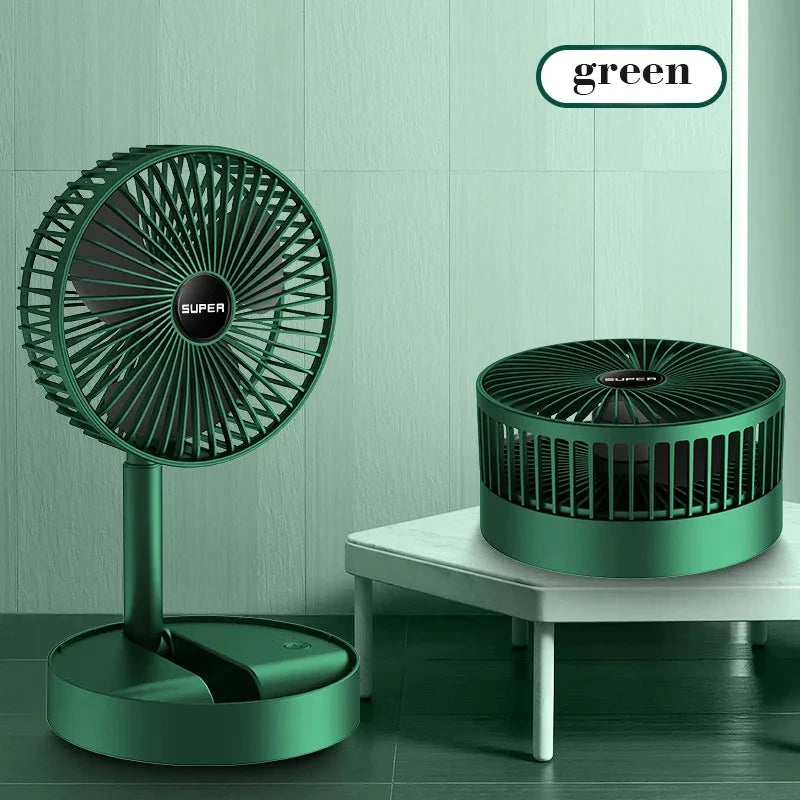 Desktop fan charging model, long endurance USB foldable mini retractable fan, dormitory portable desktop electric fan
