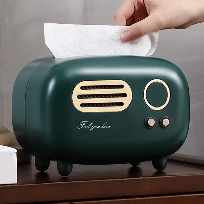 Retro Radio Tissue Box Cover — product image