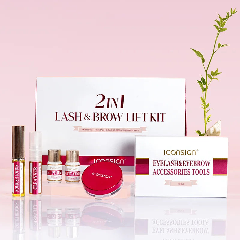 Dropshipping 2IN1  Eyelash Lifting Kit Fast Perming LASH & BROW Liftng Kit  Lasting 6-8 Weeks Mascara  Enhancer Makeup Tools