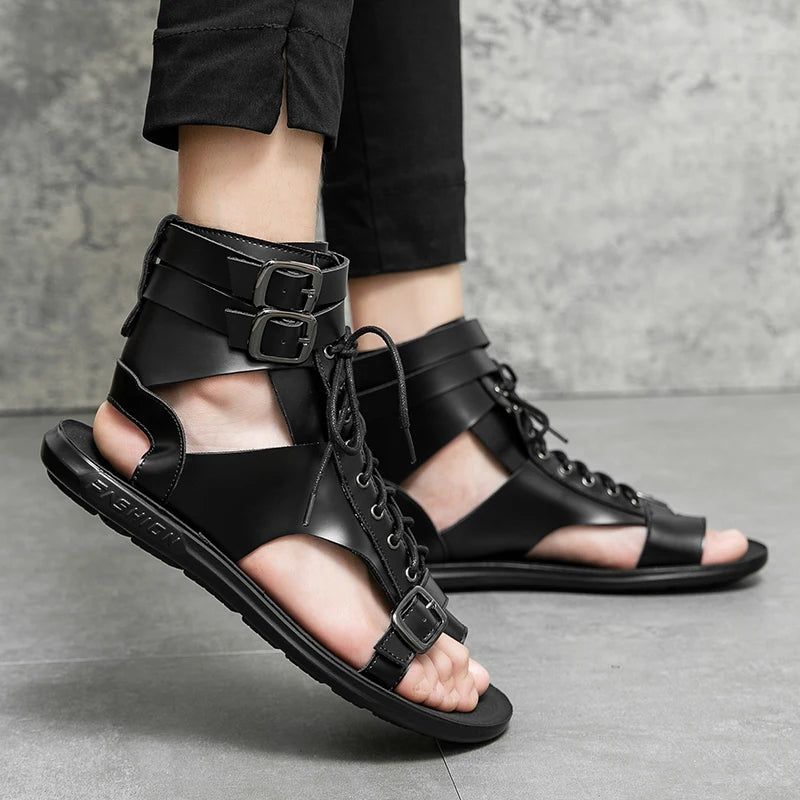 Men Trending Sandals Summer Outdoor Leisure Non-Slip Beach Luxury Sandals Fashion Breathable Brand Shoes Men Slippers