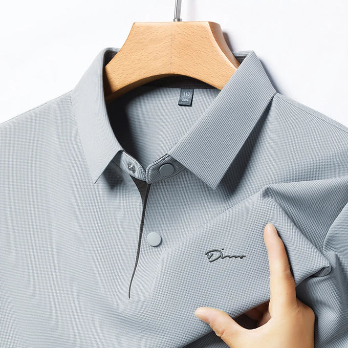 Men's Letter-Print Polo Shirt — product image