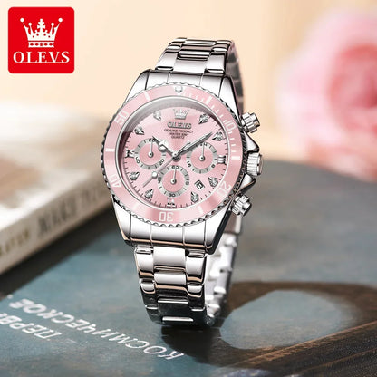 OLEVS 5632 Women's Elegant Luxury Quartz Watch Zircon Scale Waterproof Luminous Hands Date Function And Automatic Date Feature