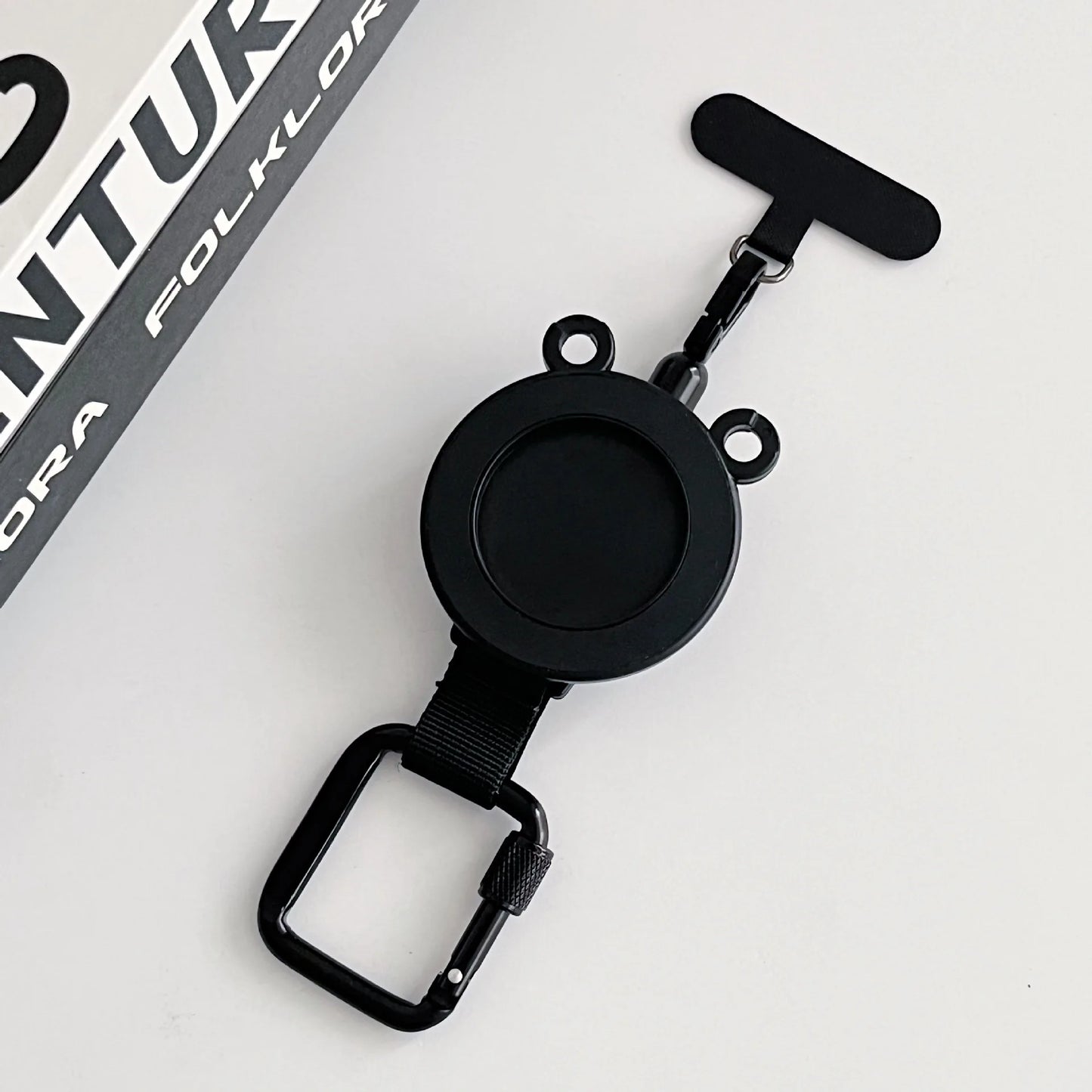 For Magsafe Magnetic Universal Mobile Phone Holder Backpack Clip Carabiner Retractable Steel Wire Rope Outdoor Anti-lost Stand