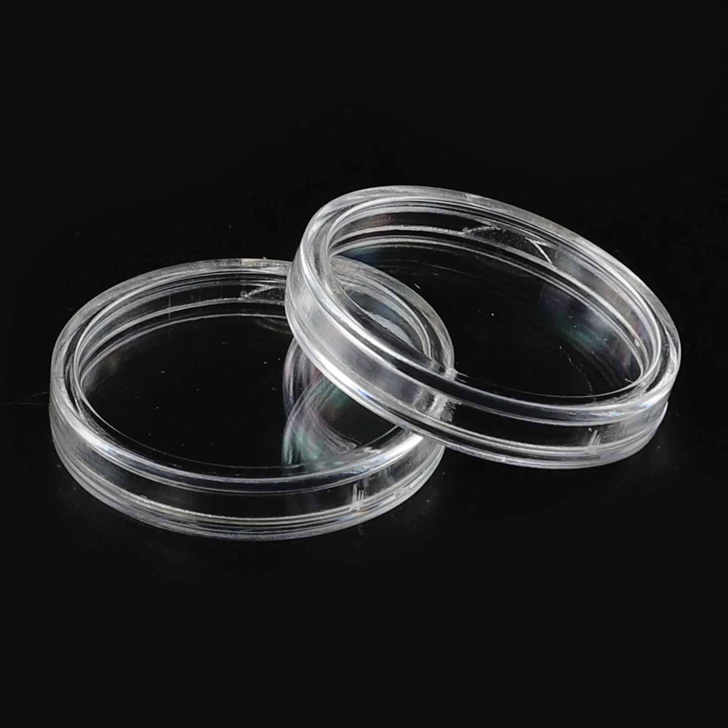 100Pcs 16-40mm Transparent Round Coin Storage Box Capsules Collection Coin Holder Containers Coin Capsule Case Supplies Gifts