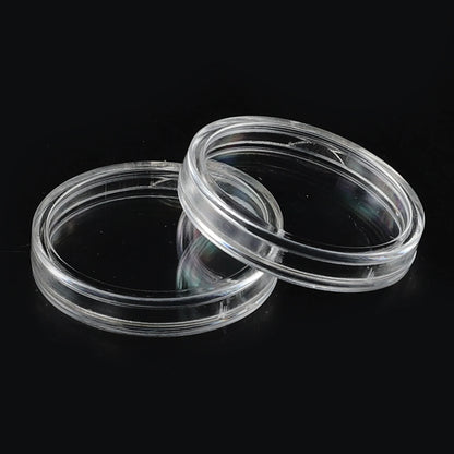100Pcs 16-40mm Transparent Round Coin Storage Box Capsules Collection Coin Holder Containers Coin Capsule Case Supplies Gifts