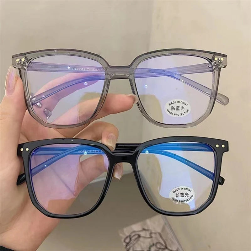 1/2/3 PCS Blue Light Blocking Glasses Fashion Square-framed Glasses Trend Campus Style Clear Black Frame Back To School Dress