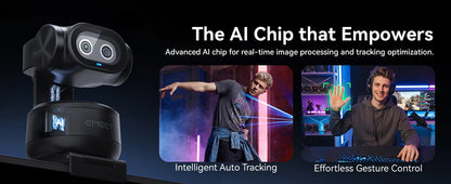 EMEET PIXY 2K Webcam,Gesture Control AI Tracking PTZ Camera With Sony Sensor,1080P 60fps Autofocus Webcam for Streaming OBS