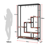 Tall Metal Plant Shelf with Hooks — view 5