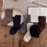 Kids' Ribbed Crew Socks Set — view 2