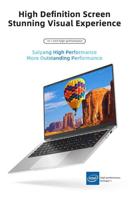 14.1 Inch Business Ultra Portable Laptop 2026 Win11 DDR4 16GB/32GB RAM 2TB SSD Slim Office Notebook PC I9-9900 Intel 6500Y