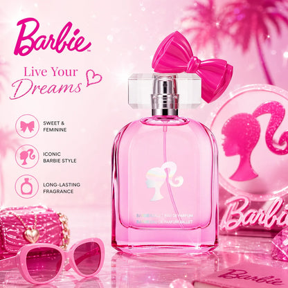 MINISO Barbie Pink Floral Eau De Parfum for Women 50ml/1.69oz 75ml/2.54oz - Fragrance Gift for Daughters Or Girlfriends