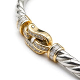 Twisted Cable Hook-Clasp Bangle — view 4